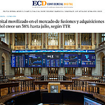 El capital movilizado en el mercado de fusiones y adquisiciones espaol crece un 38% hasta julio, segn TTR